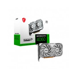 Tarjeta de video Nvidia MSI RTX 4060 Ventus 2X White 8G OC / DLSS 3 / Ray Tracing / 128-bit / 912-V516-030