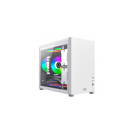 Gabinete Gamer Micro Torre ATX Eris Frost GI985 Legend Series / Blanco / No incluye ventiladores