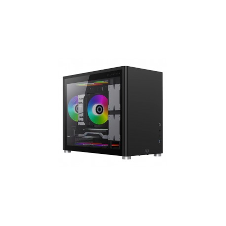 Gabinete Gamer Micro Torre ATX Eris Jet GI985 / Negro / No incluye ventiladores