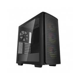 Gabinete Gamer DeepCool CK560 / Cristal Templado / RGB / Midi-Tower, Mini-ITX/Micro-ATX/ATX/E-ATX / USB 3.0 / Sin Fuente / Negr
