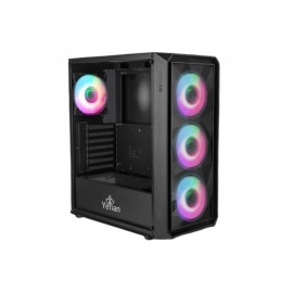 Gabinete Gamer Yeyian Lancer 4 / Mid-Tower / ATX / Sin fuente de poder / Color Negro / YCM-APLAN-01