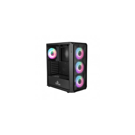 Gabinete Gamer Yeyian Lancer 4 / Mid-Tower / ATX / Sin fuente de poder / Color Negro / YCM-APLAN-01