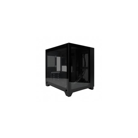 Gabinete GameFactor CSG-570, Micro-ATX , RGB, Cristal Templado, - CSG-570 / Negro