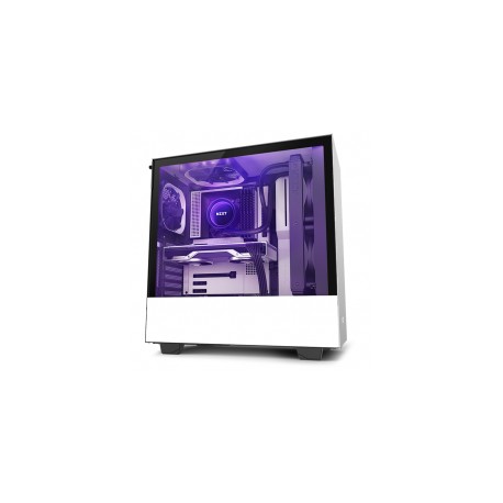 Gabinete NZXT H510i Negro-Blanco / ATX / Cristal Templado / CA-H510i-W1