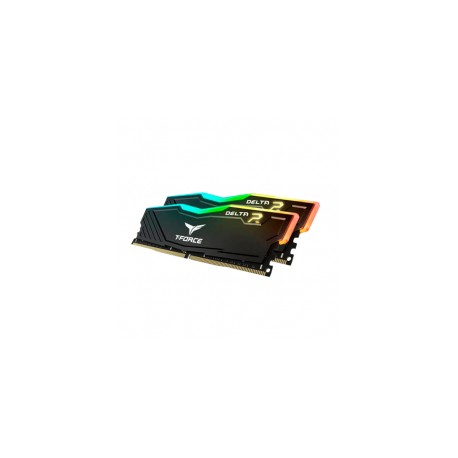 Memoria RAM 16GB DDR4 Team Group T-Force Delta RGB 3200Mhz Negras / Kit 2x8GB / TF3D416G3200HC16CDC01