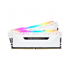 Memoria RAM DDR4 16GB 3600MHz Corsair Vengeance RGB PRO 2x8GB / Blancas / CMW16GX4M2C3600C18W
