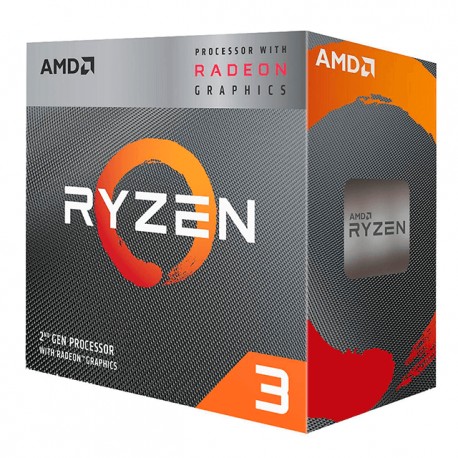 PROCESADOR AMD RYZEN 3 3200G APU 3.6GHZ / 4GHZ / 4CORE / AM4 / Con disipador Wraith Stealth / Radeon VEGA 8 Integrada / YD3200C