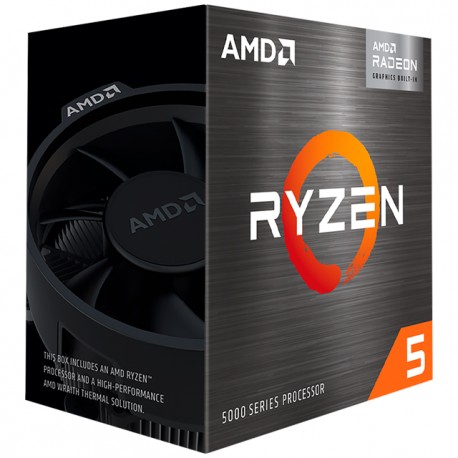 PROCESADOR AMD RYZEN 5 5600G APU 3.9GHZ / 4.4GHZ / 6 CORE 12Threads / AM4 / Con disipador Wraith Stealth / Radeon Graphics 7 Nu