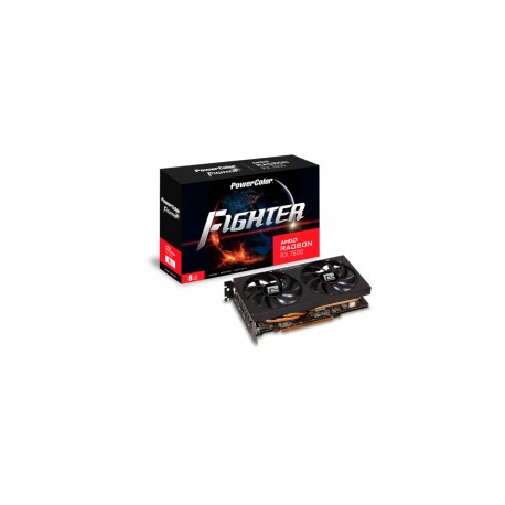 Tarjeta de Video Power Color Fighter AMD Radeon RX 7600 8GB GDDR6 / RX7600 8G-F / 128-bit