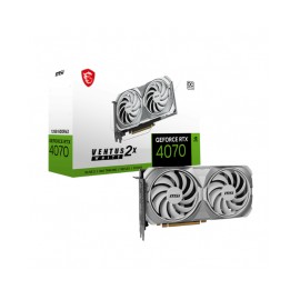 Tarjeta de Video MSI GeForce RTX™ 4070 VENTUS 2X WHITE 12G OC / 12GB 192-bit GDDR6X / PCI Express® Gen 4 / 912-V513-403